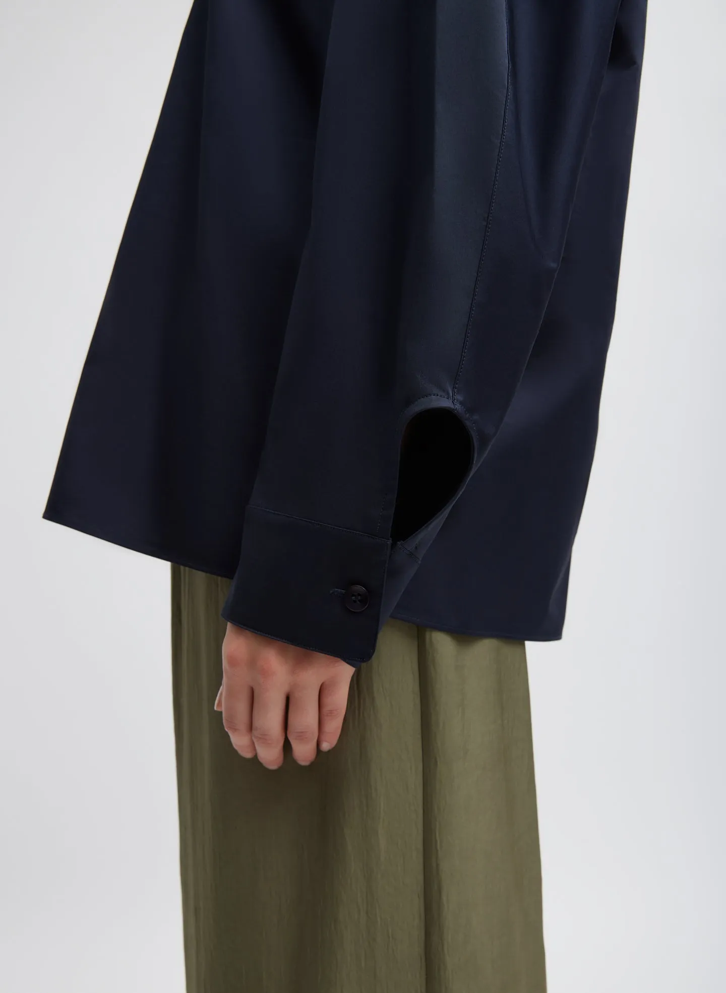 Eco Poplin Hooded Shirt sold by Tibi product image thumbnail 2