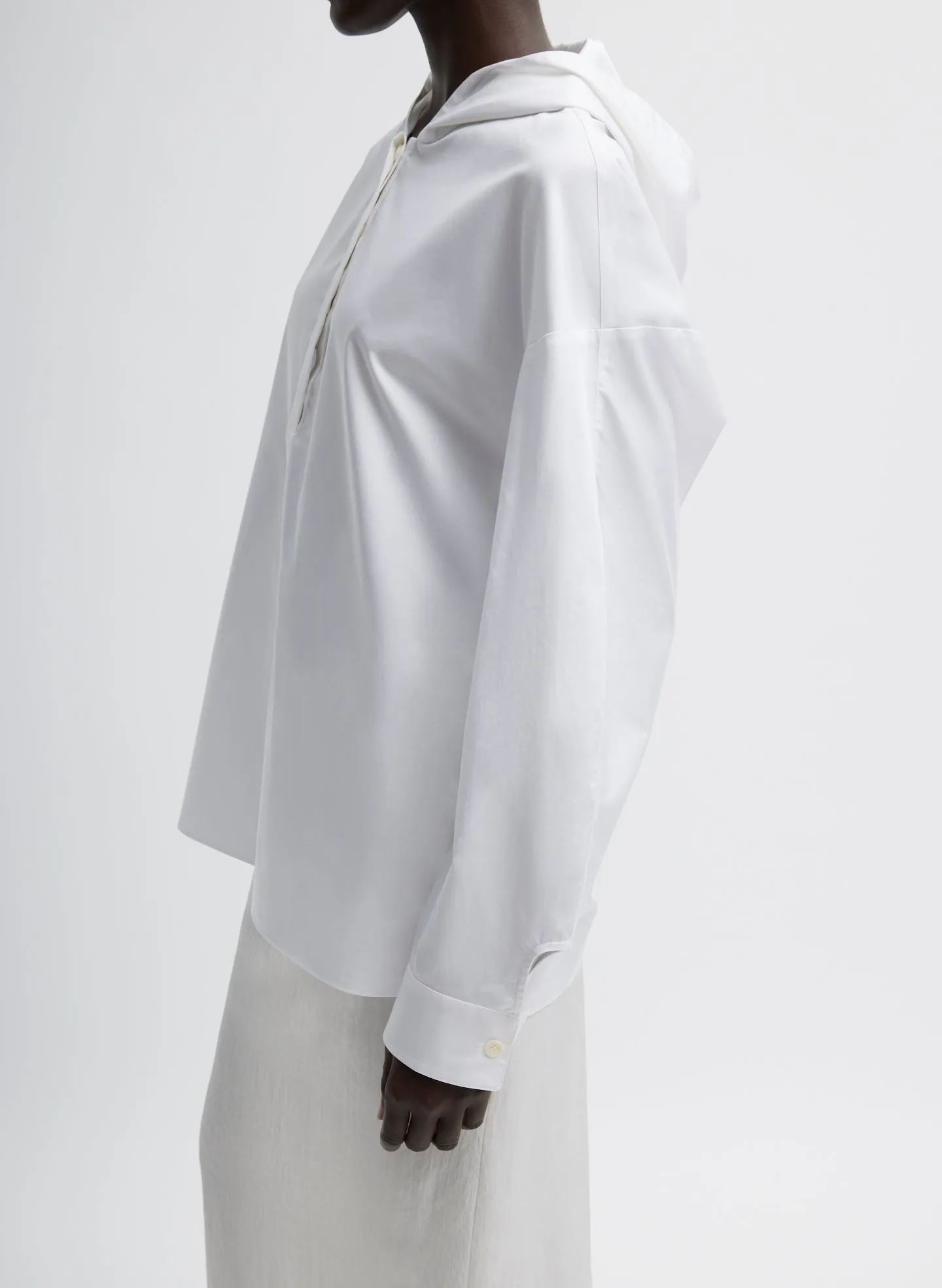 Eco Poplin Hooded Shirt sold by Tibi product image thumbnail 3
