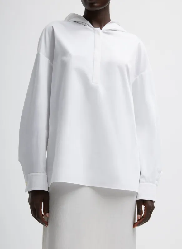 Eco Poplin Hooded Shirt sold by Tibi