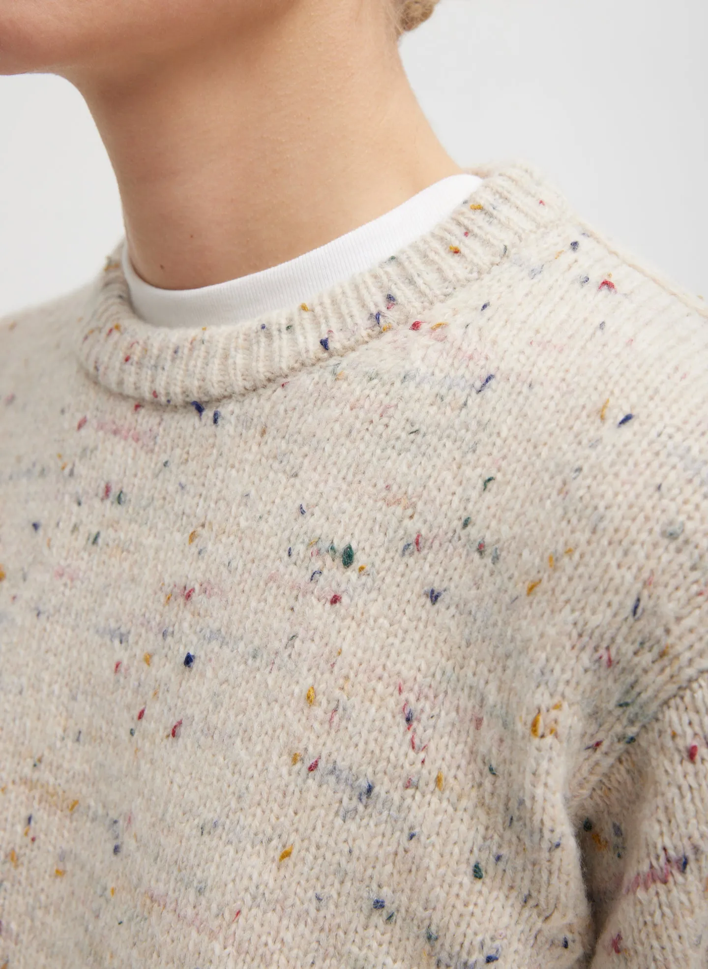 Confetti Shrunken Crewneck Pullover sold by Tibi product image thumbnail 2