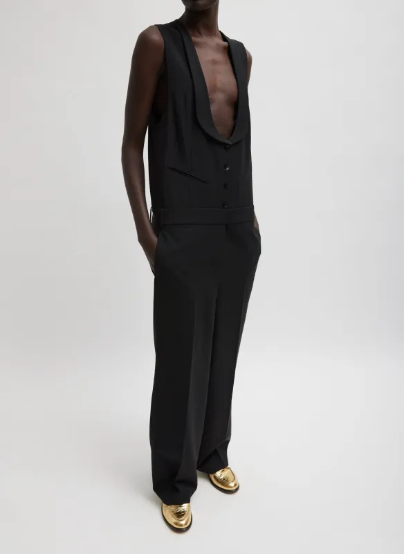 Recycled Tropical Wool Tuxedo Jumpsuit made by Tibi