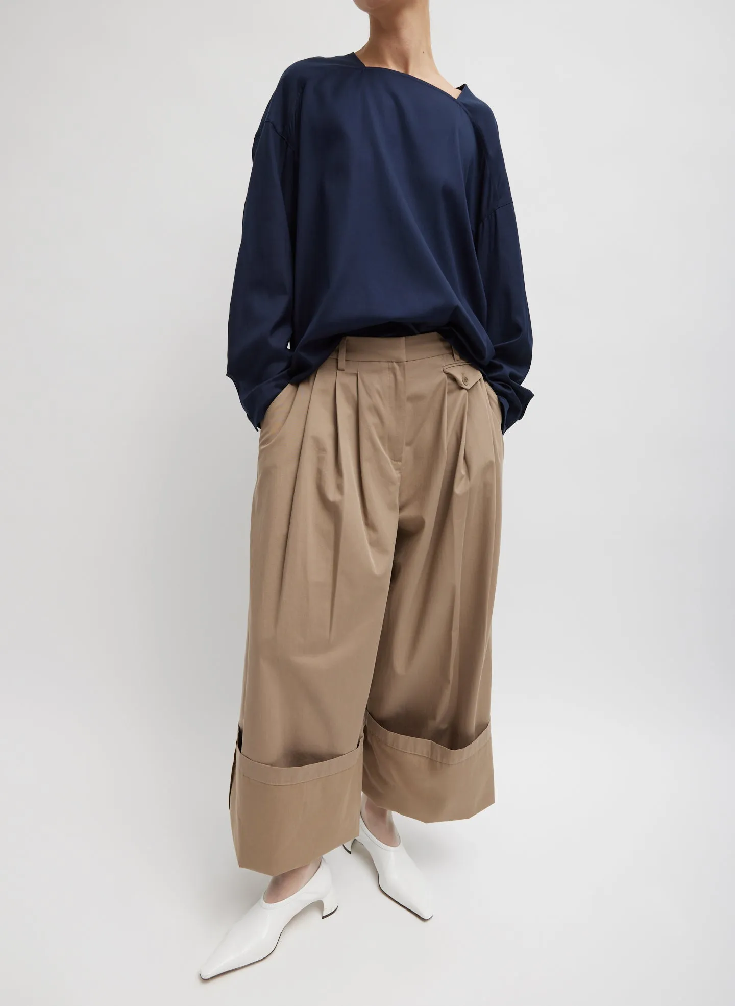 Lyocell Drape Squareneck Top sold by Tibi product image thumbnail 4