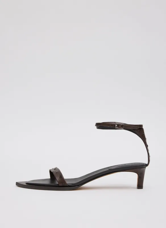 Ostrich Print Ulrich Heel made by Tibi