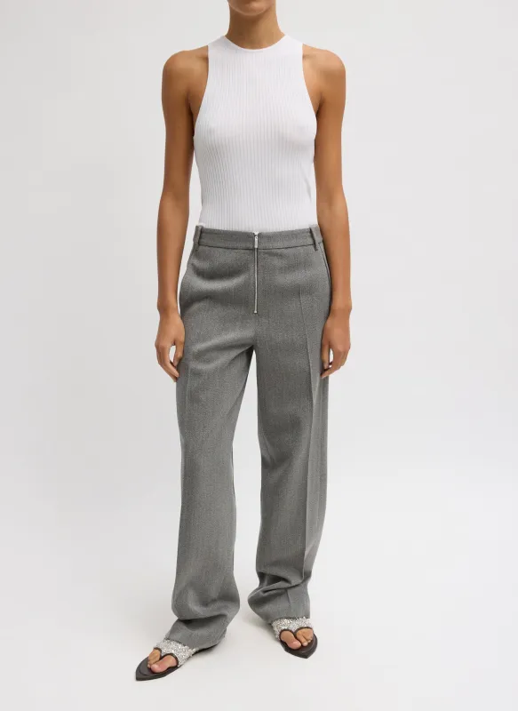 Structured Wool Zip Front Trouser sold by Tibi