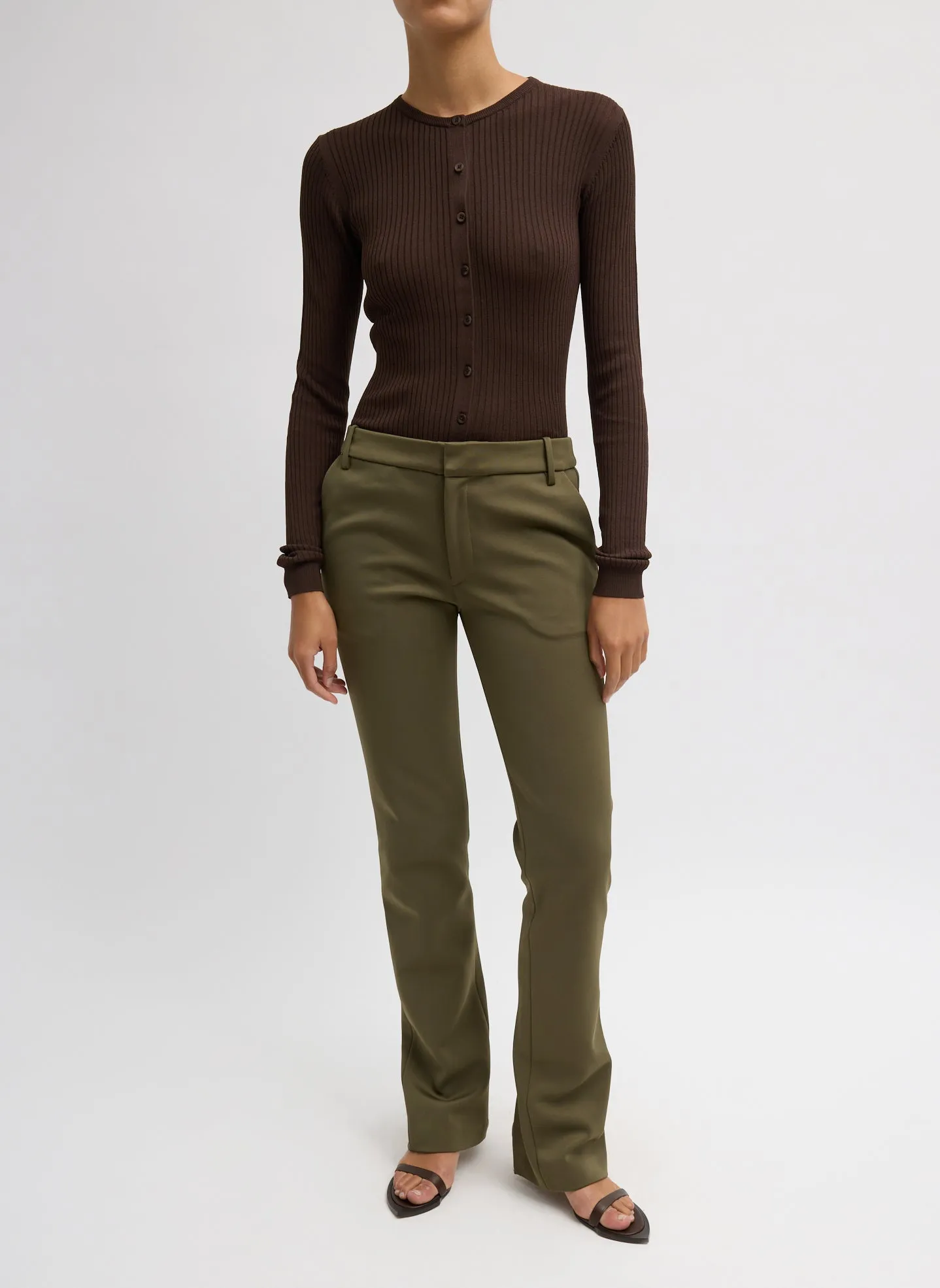 Ribbed Sweater Slim Cardigan sold by Tibi product image thumbnail 5