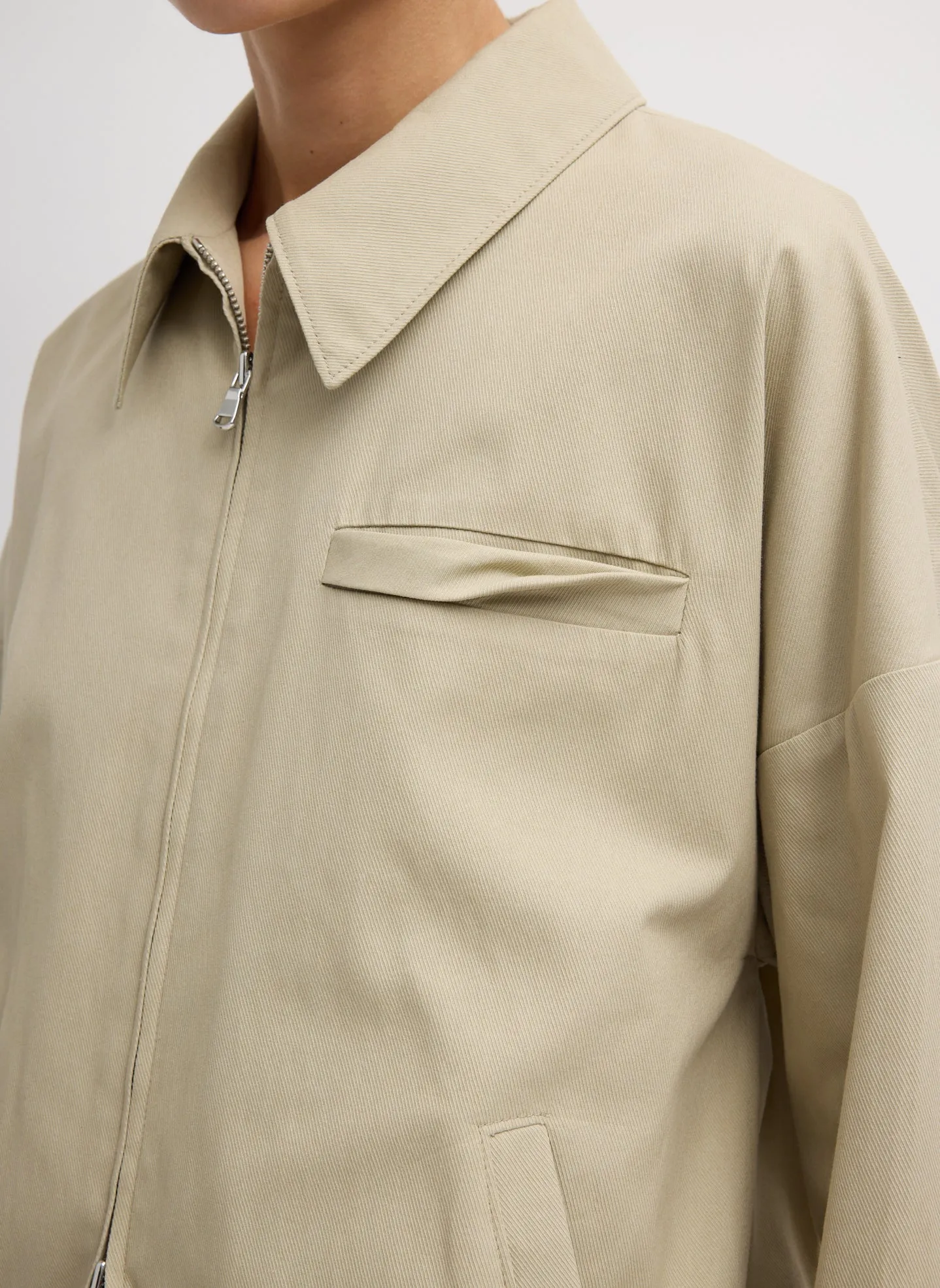 Luxe Spring Twill Bomber sold by Tibi product image thumbnail 5