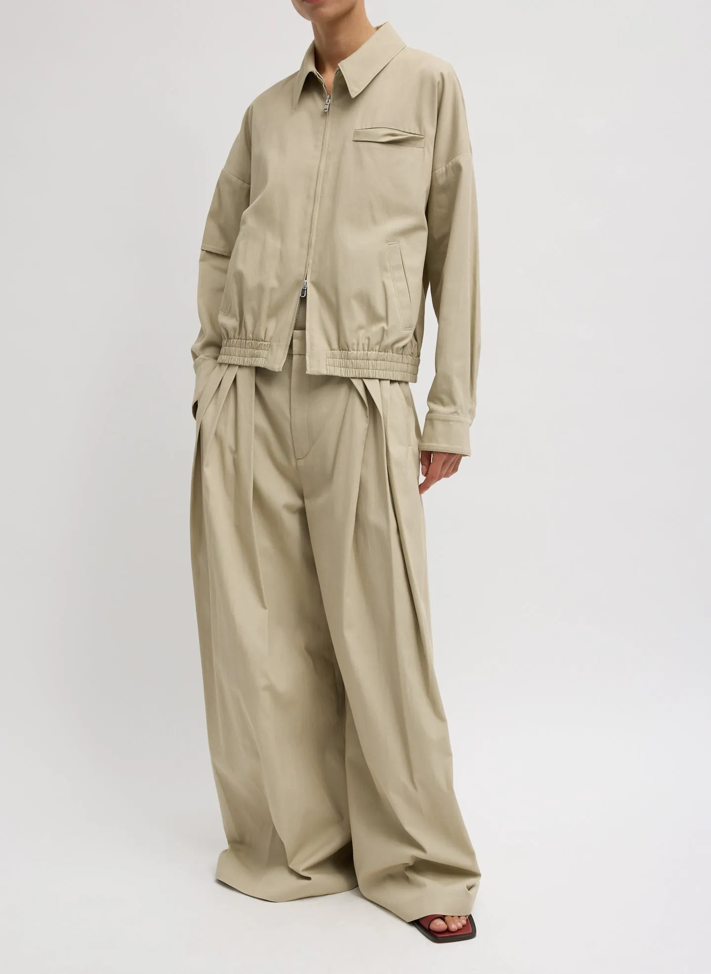Luxe Spring Twill Bomber sold by Tibi product image thumbnail 4