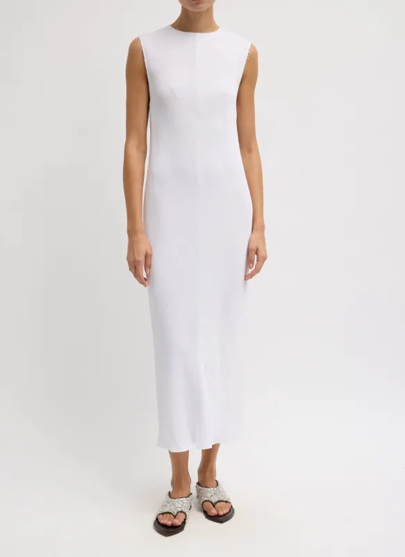 Viscose Plisse Sleeveless Bias Dress made by Tibi
