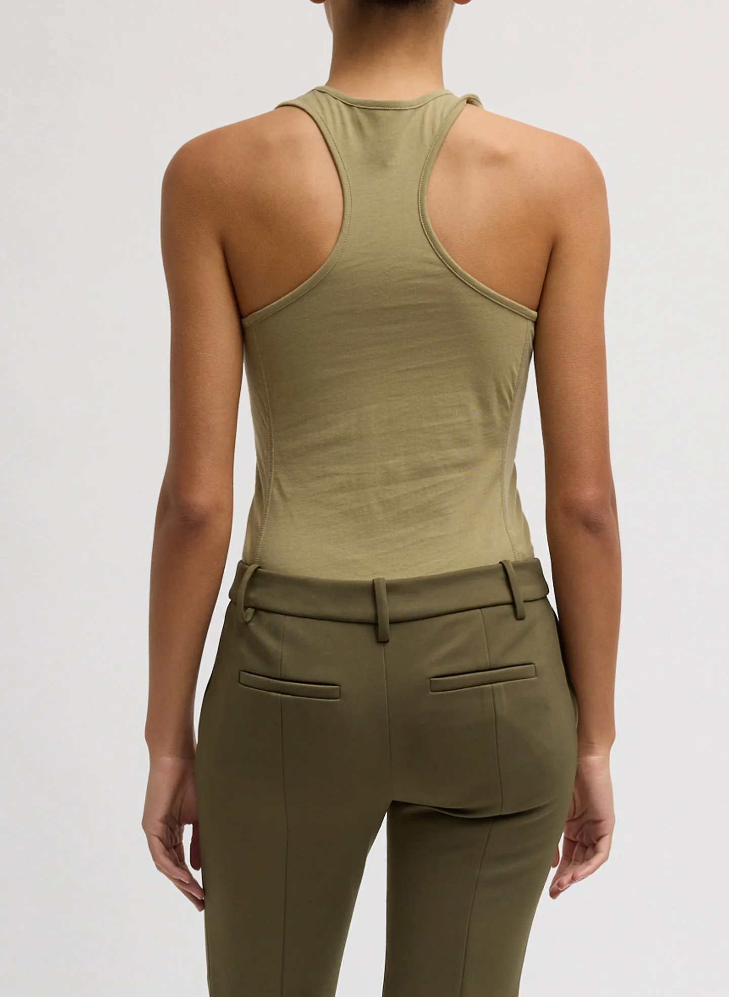 Crewneck Racerback Bodysuit sold by Tibi product image thumbnail 3