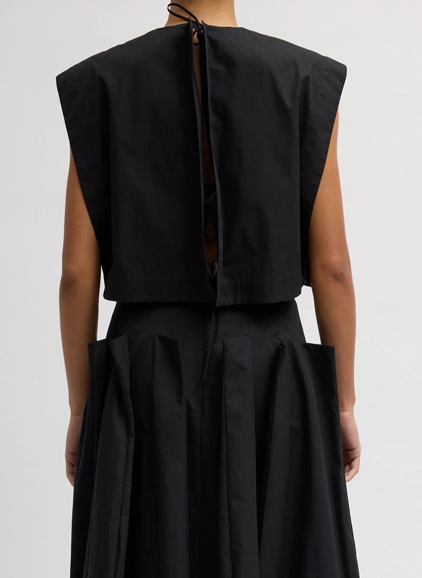 Compact Eco Poplin Cropped Square Top sold by Tibi product image thumbnail 3