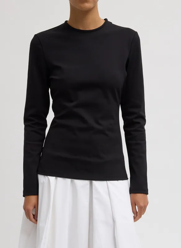 Compact Ultra Stretch Cut Out Back Top made by Tibi