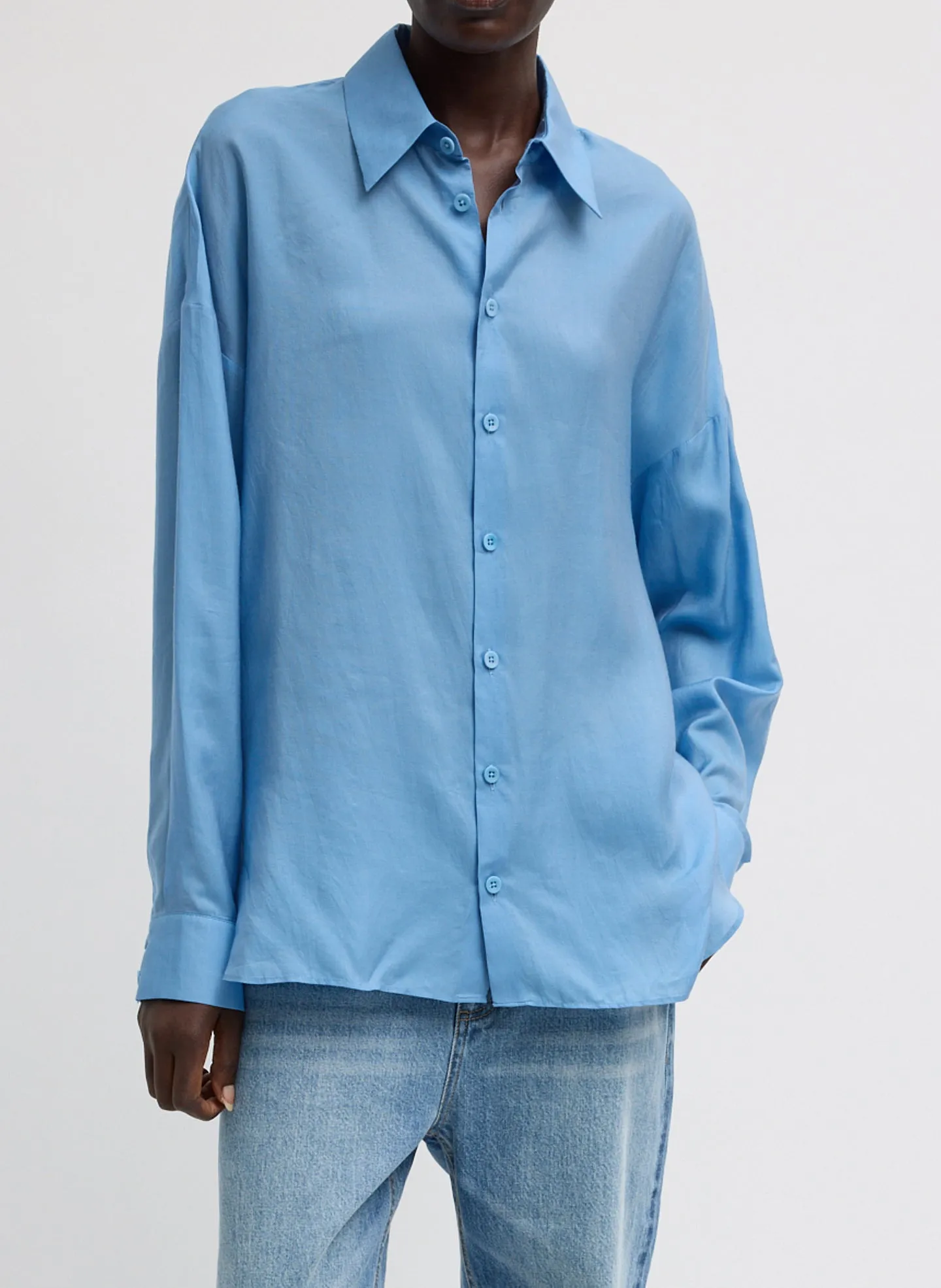 Ultra Light Silk Tencel Oversized Shirt sold by Tibi