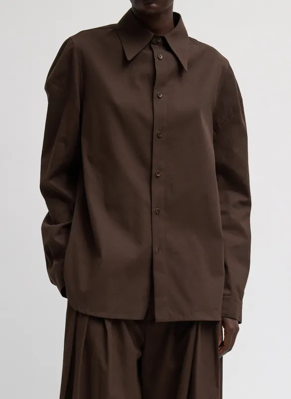 Luxe Spring Twill Hinged Shirt made by Tibi