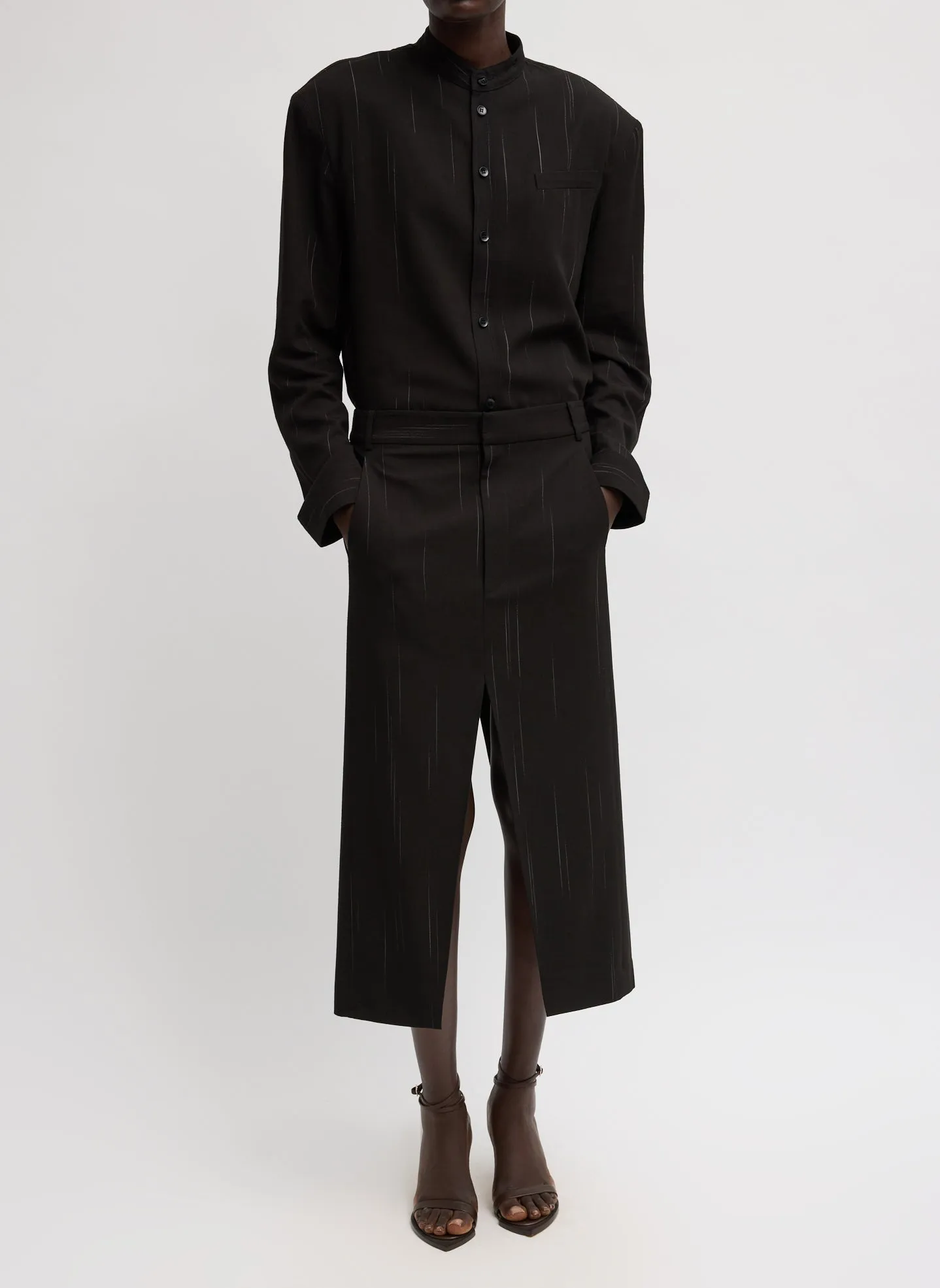 Viscose Suiting Midi Trouser Skirt sold by Tibi product image thumbnail 5