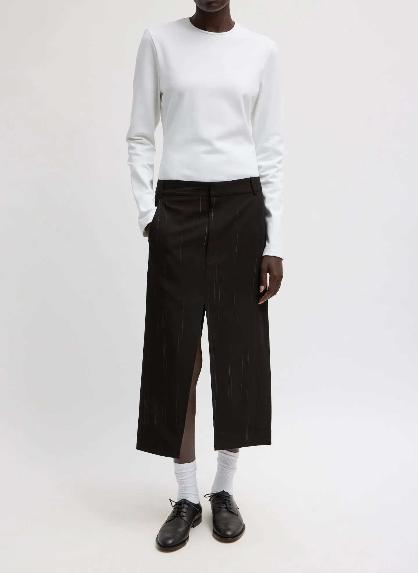 Viscose Suiting Midi Trouser Skirt sold by Tibi
