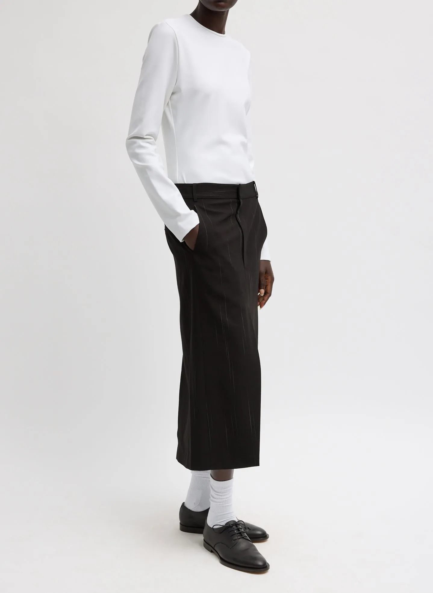 Viscose Suiting Midi Trouser Skirt sold by Tibi product image thumbnail 2