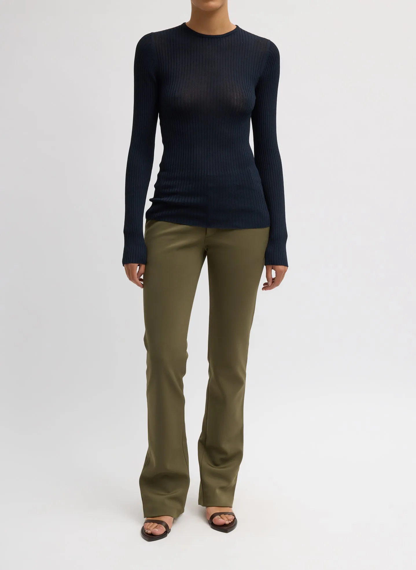 Ribbed Sweater Crewneck Pullover sold by Tibi product image thumbnail 3
