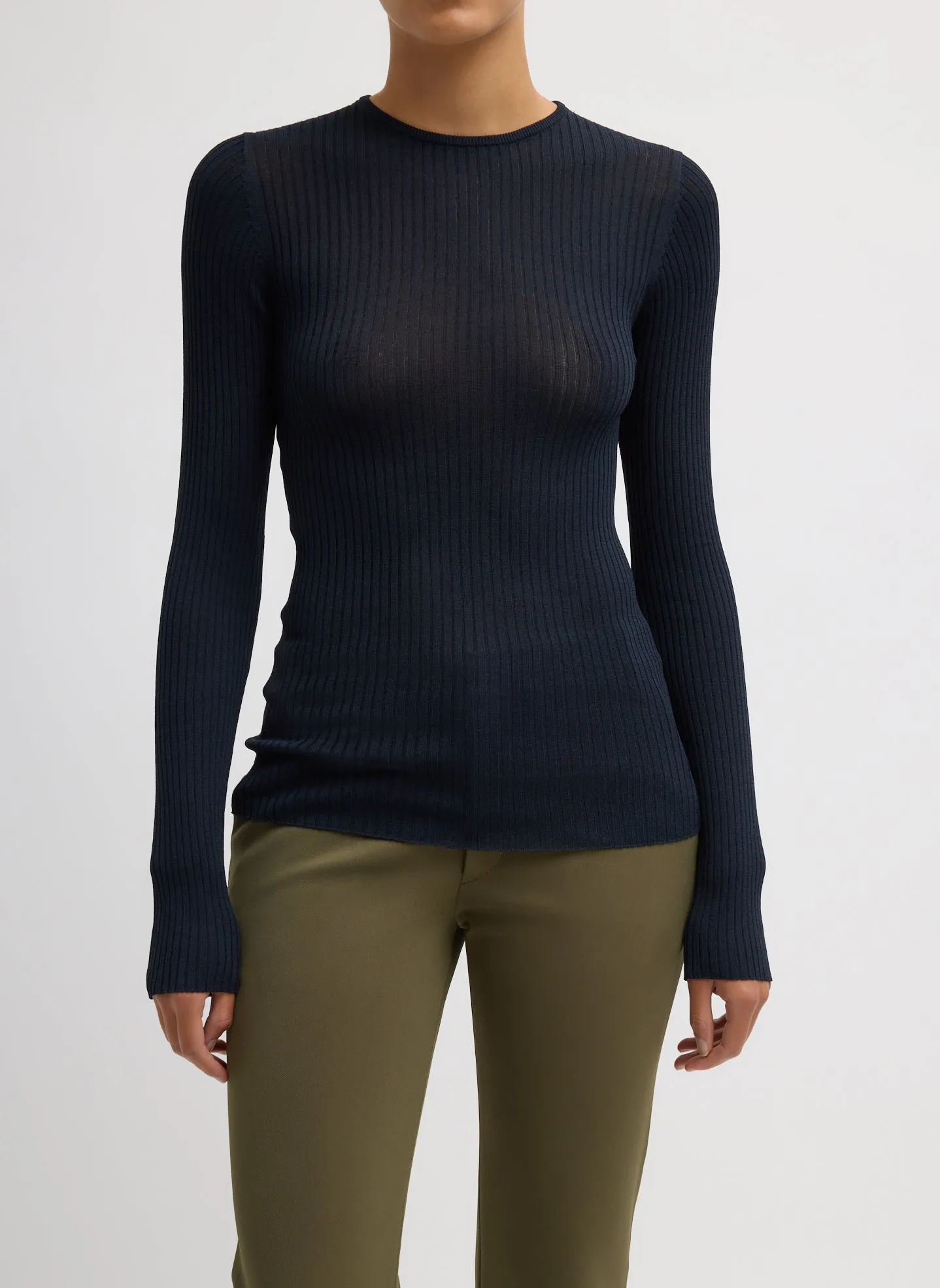 Ribbed Sweater Crewneck Pullover sold by Tibi