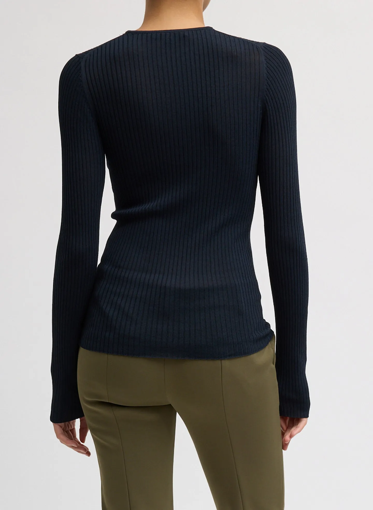 Ribbed Sweater Crewneck Pullover sold by Tibi product image thumbnail 2