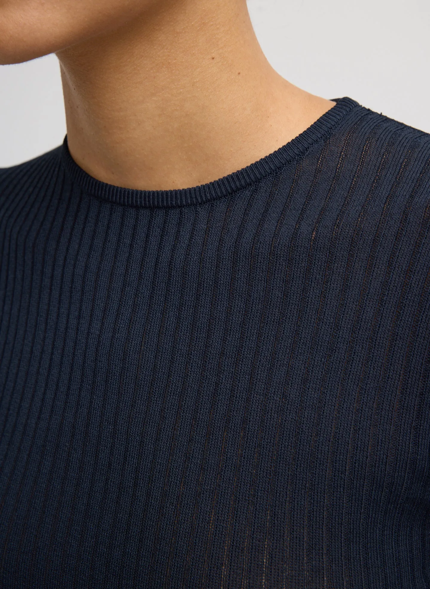 Ribbed Sweater Crewneck Pullover sold by Tibi product image thumbnail 4