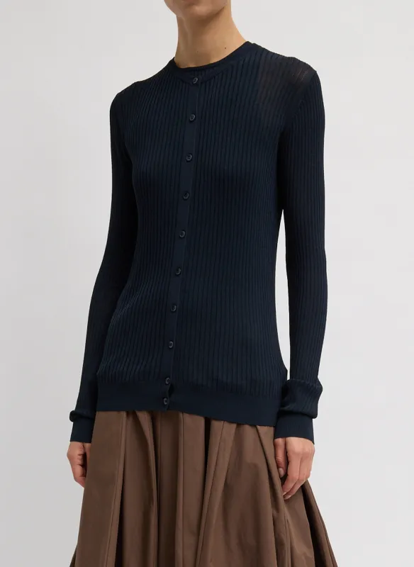 Ribbed Sweater Slim Cardigan sold by Tibi