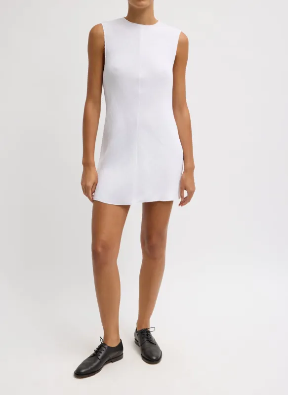 Viscose Plisse Sleeveless Bias Short Tunic Dress made by Tibi