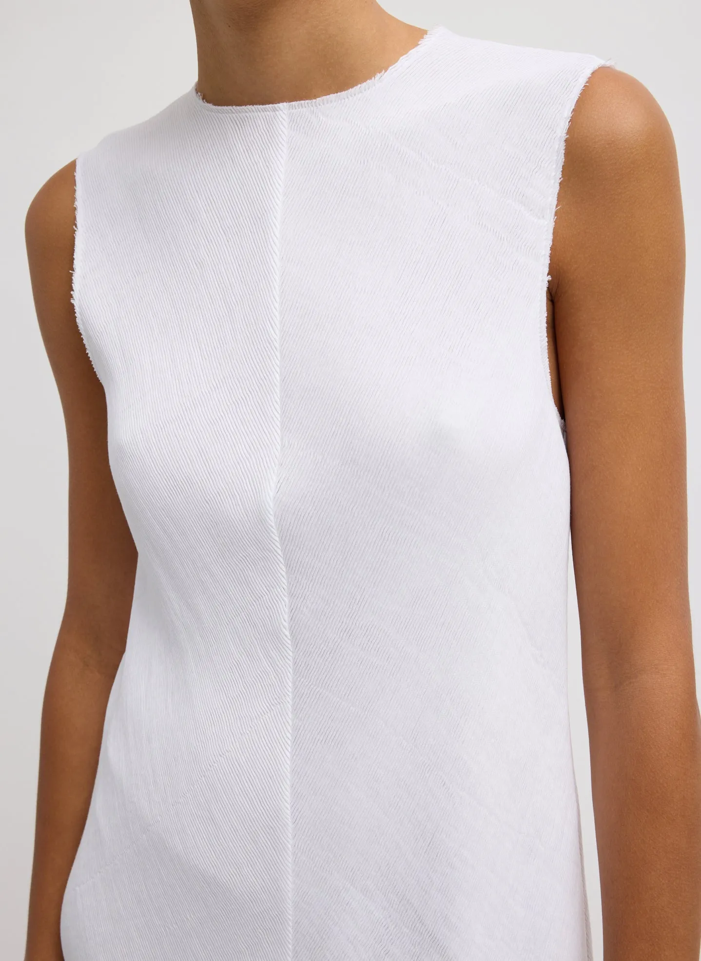 Viscose Plisse Sleeveless Bias Short Tunic Dress sold by Tibi product image thumbnail 4