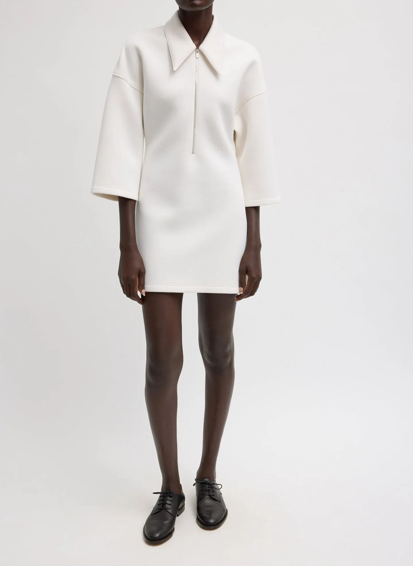 Bonded Viscose Zip Front Short Sleeve Slim Tunic sold by Tibi