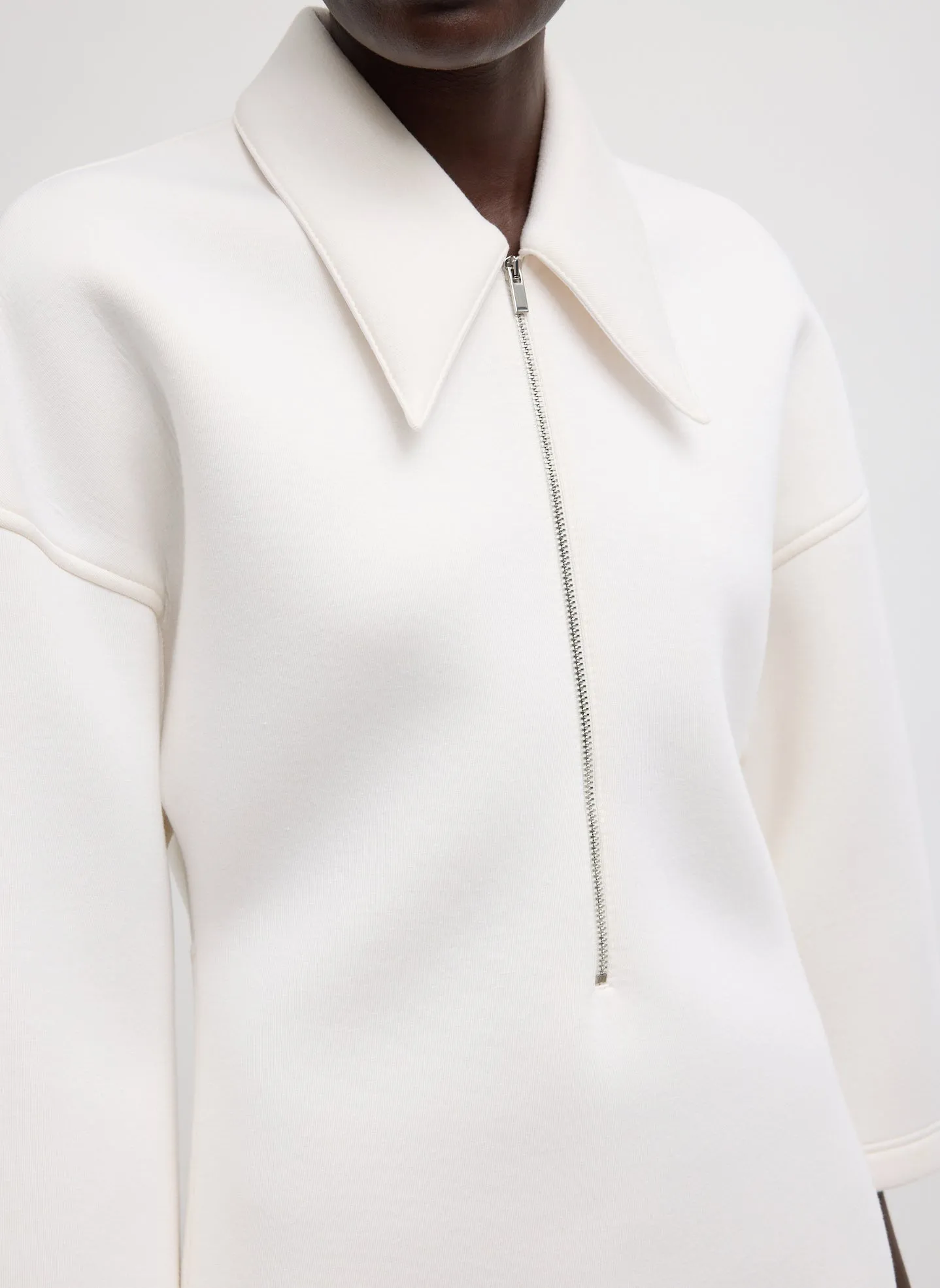 Bonded Viscose Zip Front Short Sleeve Slim Tunic sold by Tibi product image thumbnail 5