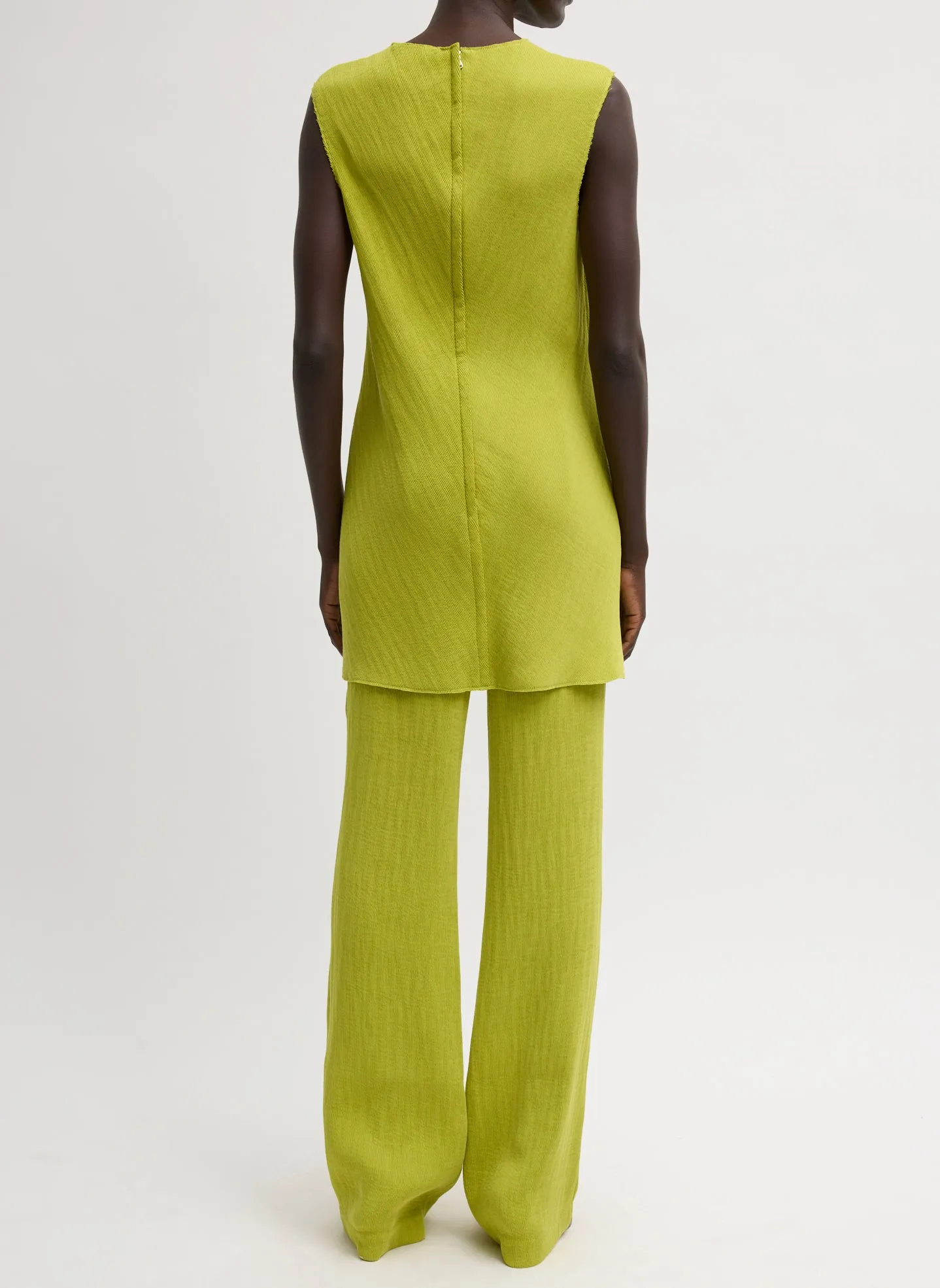 Viscose Plisse Sleeveless Bias Short Tunic Dress sold by Tibi product image thumbnail 3