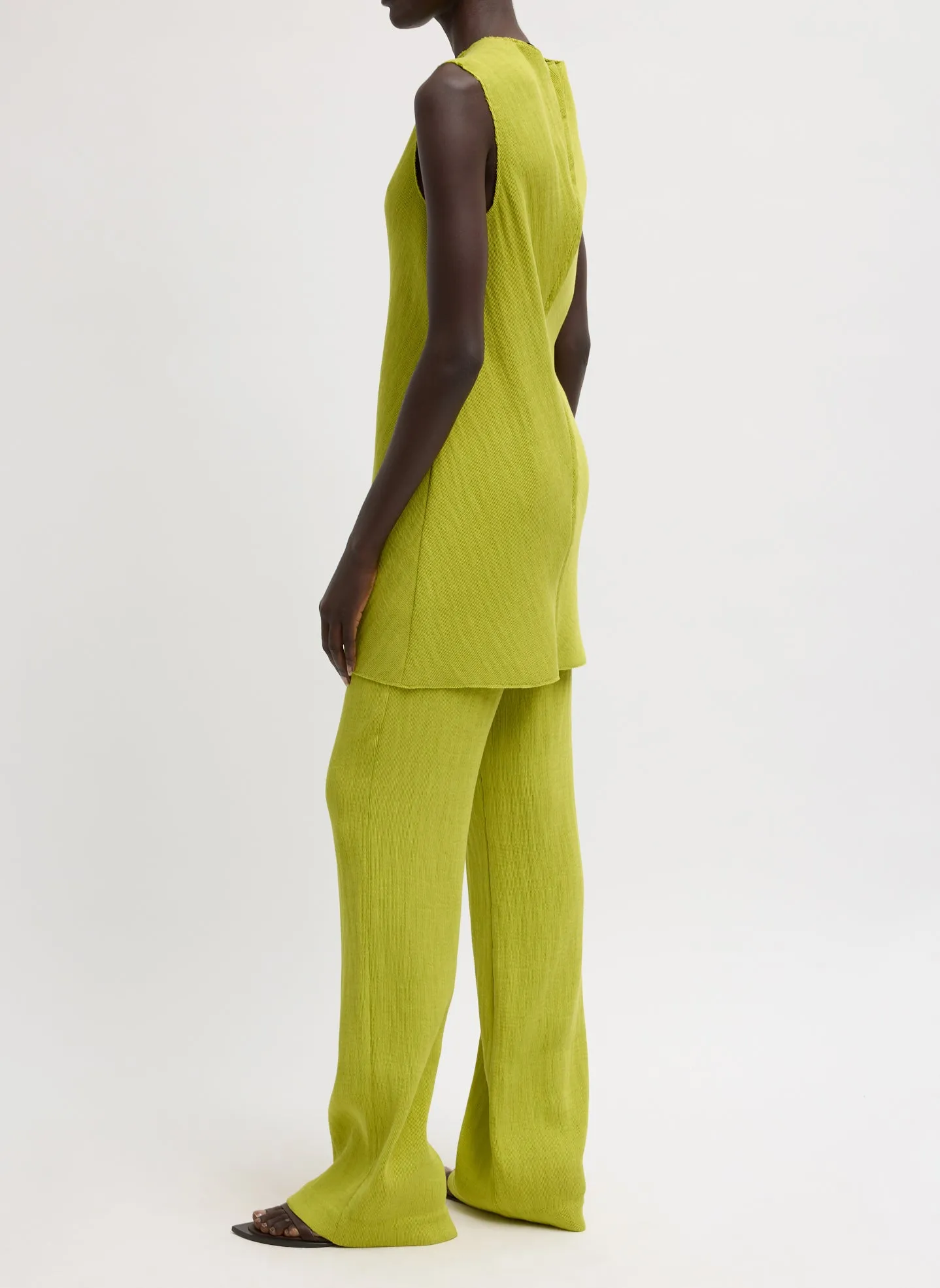 Viscose Plisse Sleeveless Bias Short Tunic Dress sold by Tibi product image thumbnail 2