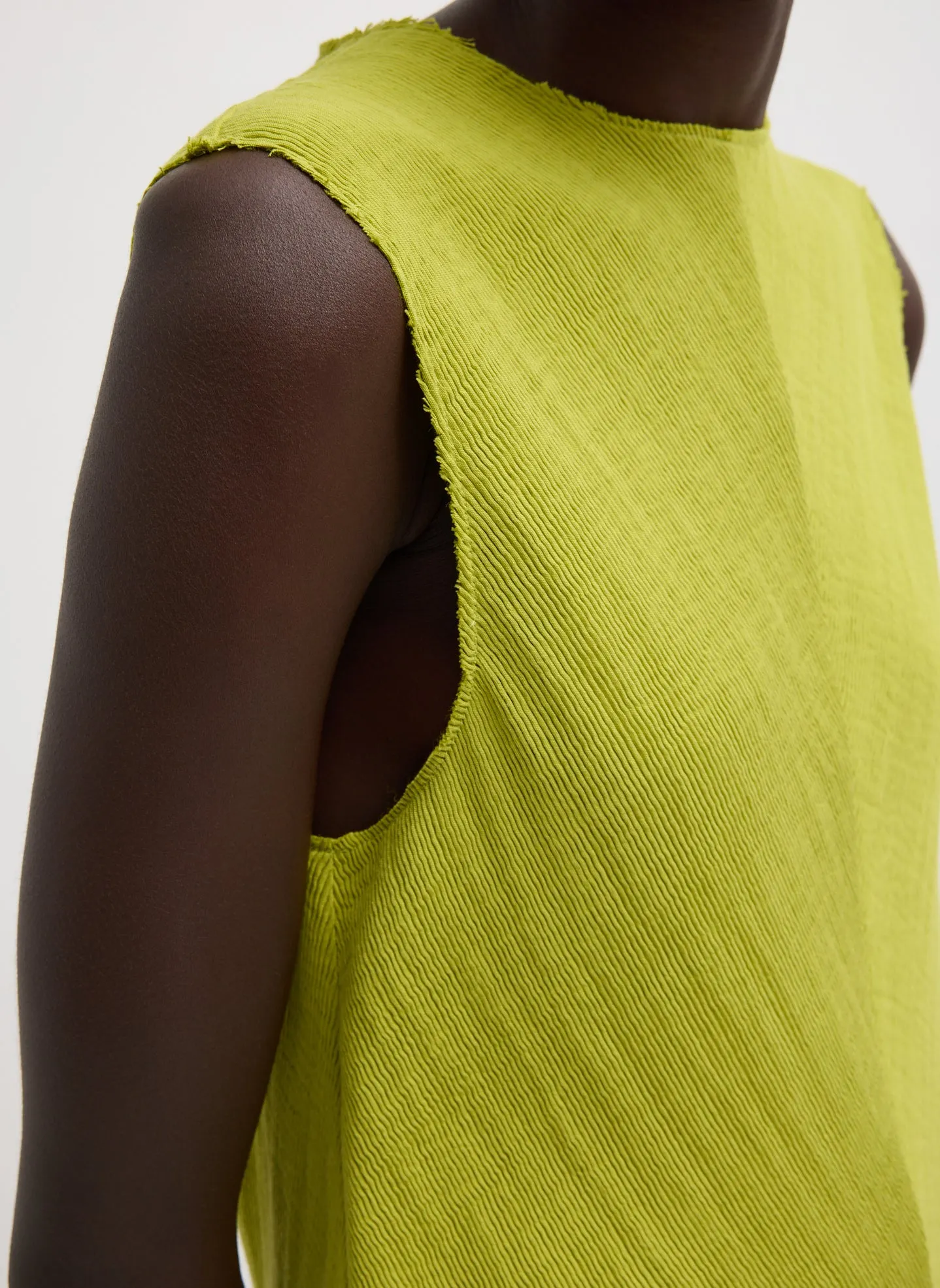 Viscose Plisse Sleeveless Bias Short Tunic Dress sold by Tibi product image thumbnail 4