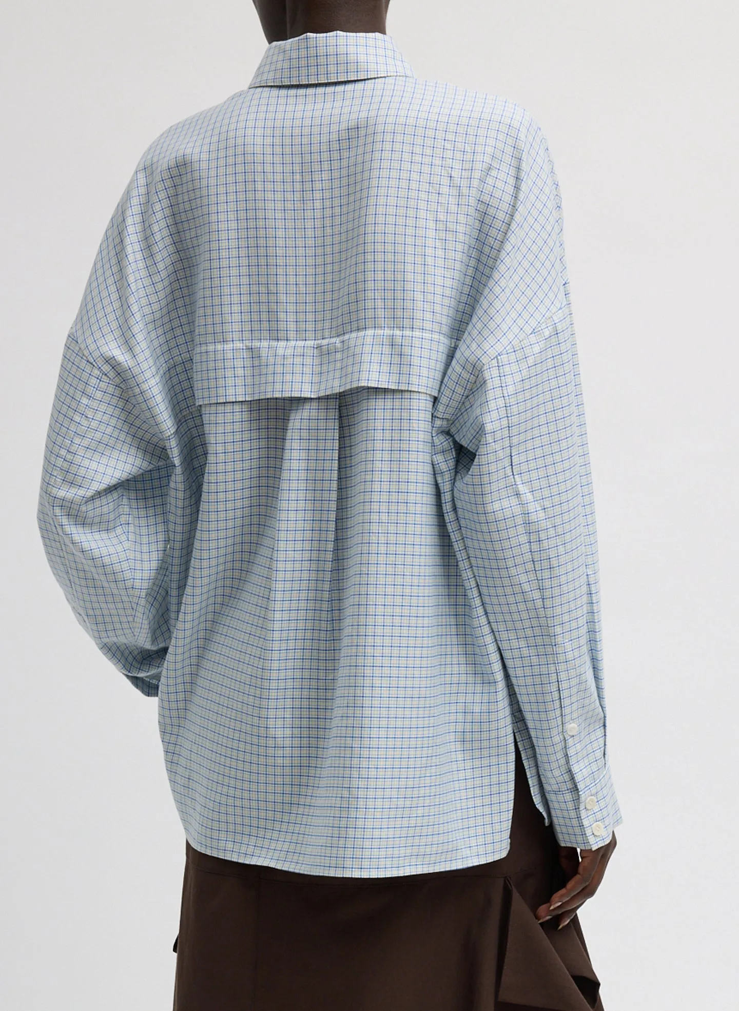 Linus Check Oversized Shirt sold by Tibi product image thumbnail 3