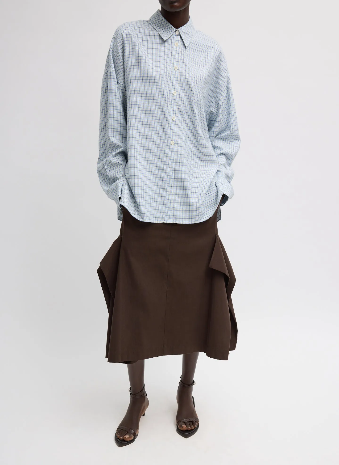 Linus Check Oversized Shirt sold by Tibi product image thumbnail 4