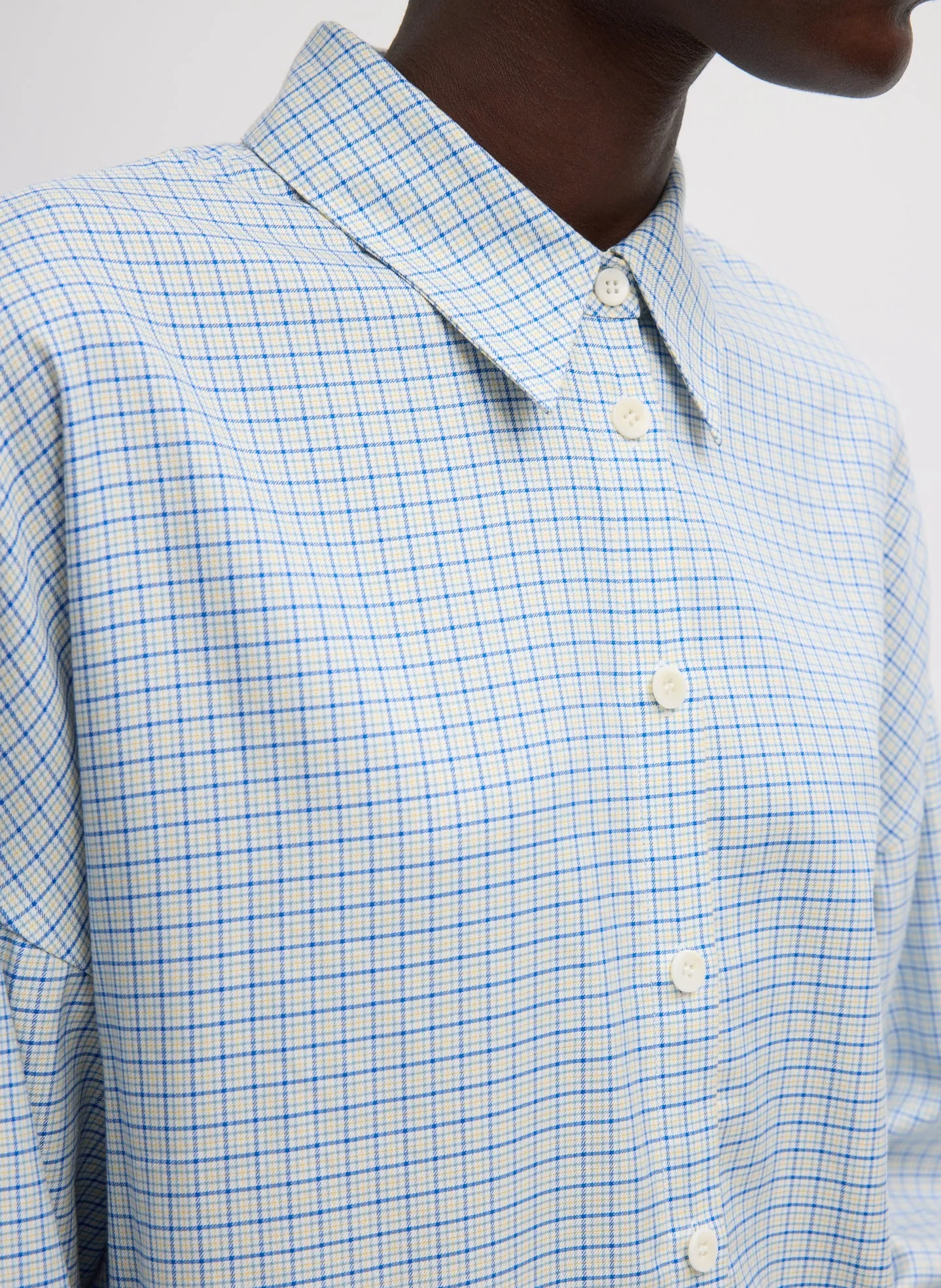 Linus Check Oversized Shirt sold by Tibi product image thumbnail 5