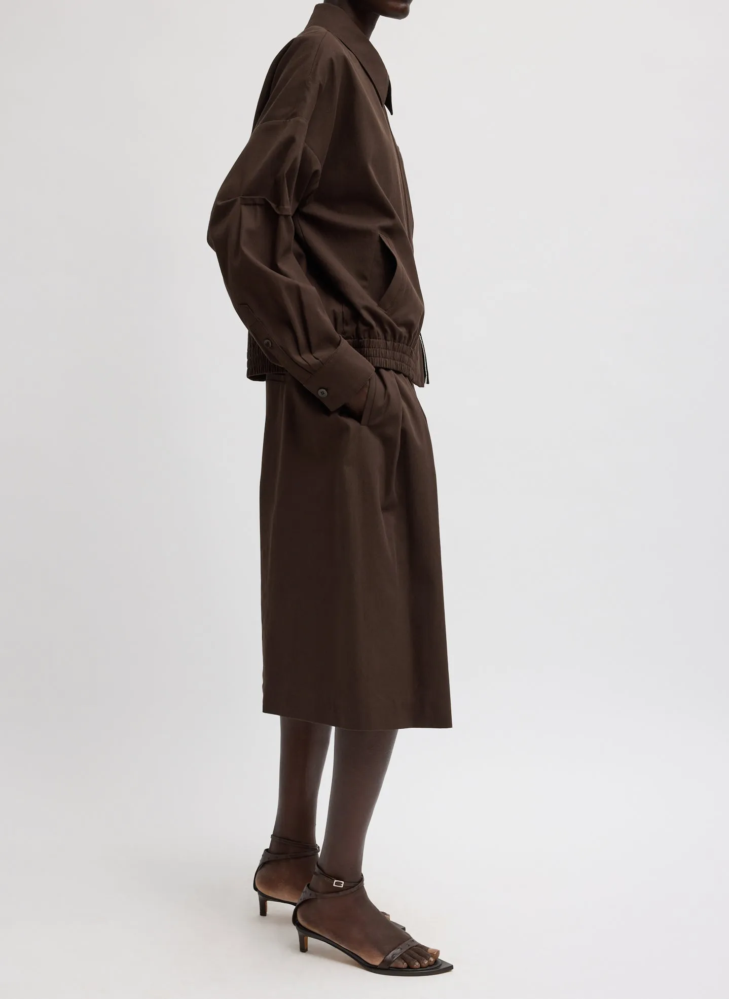 Luxe Spring Twill Bomber sold by Tibi product image thumbnail 2