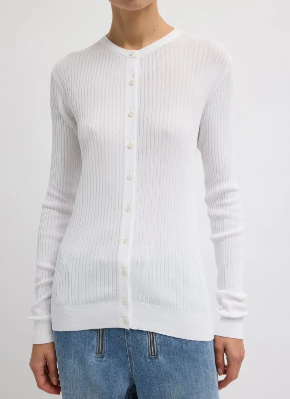 Ribbed Sweater Slim Cardigan sold by Tibi