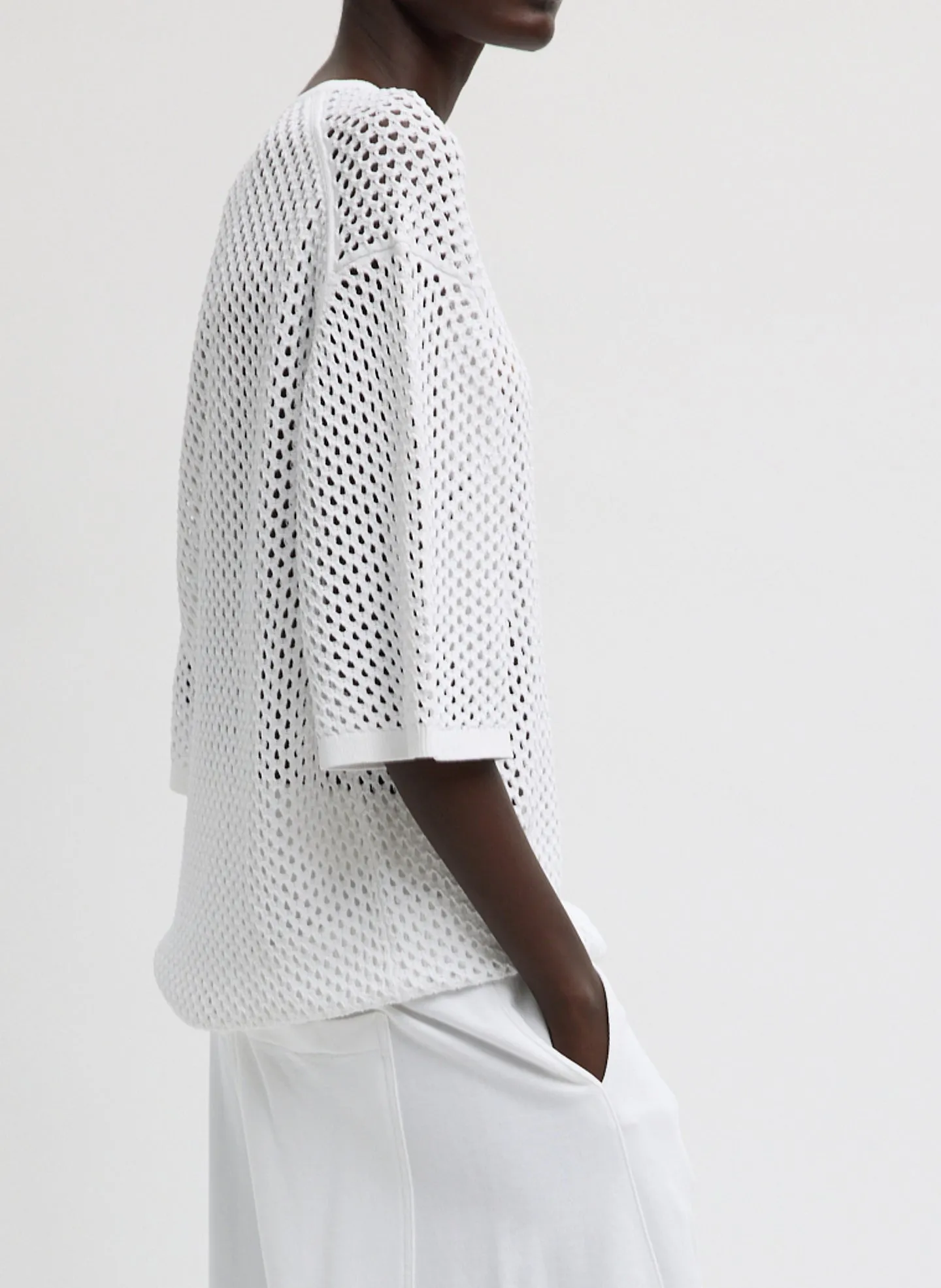 Crochet Netting Oversized Easy T-Shirt sold by Tibi product image thumbnail 2