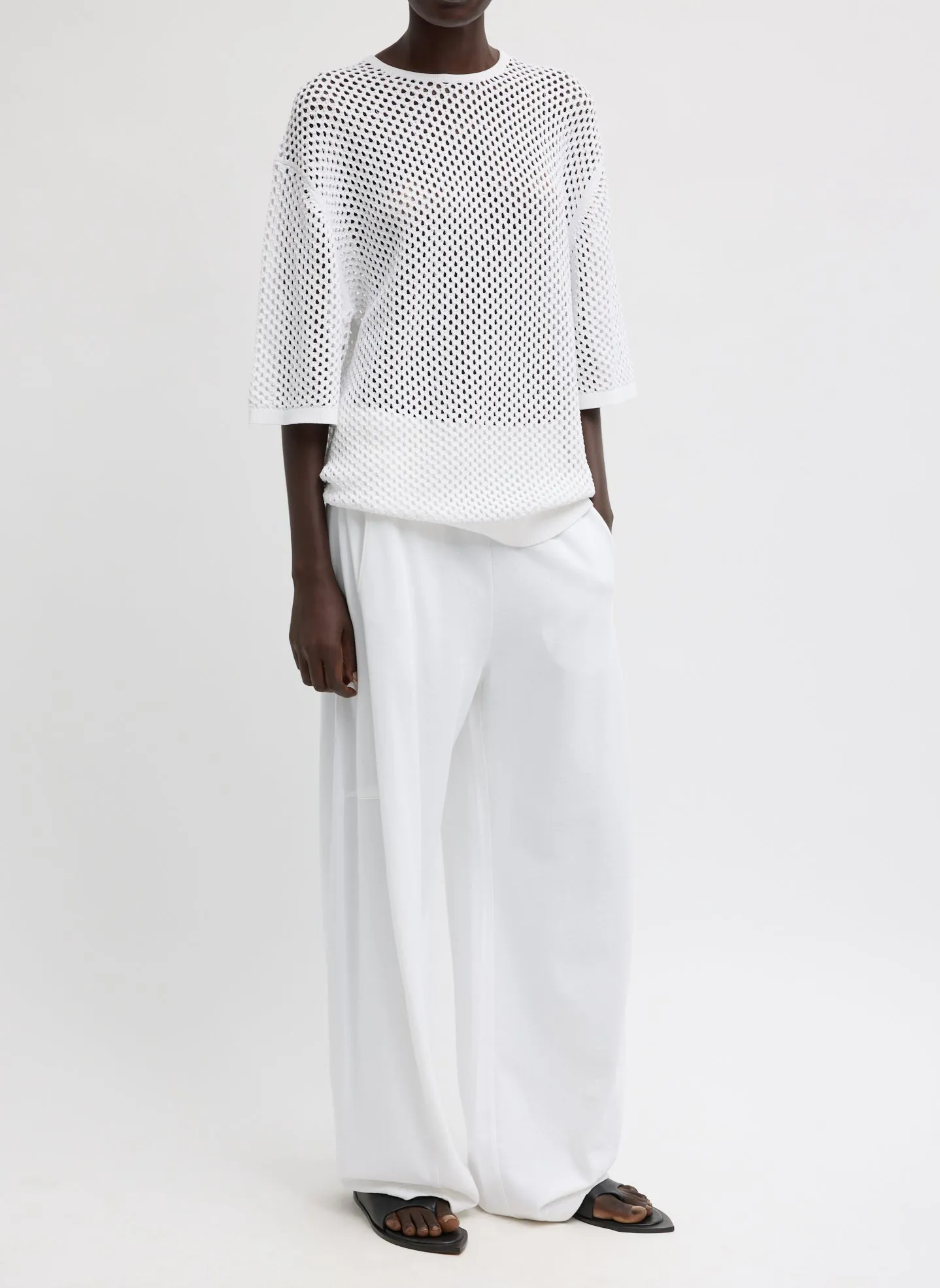 Crochet Netting Oversized Easy T-Shirt sold by Tibi product image thumbnail 4