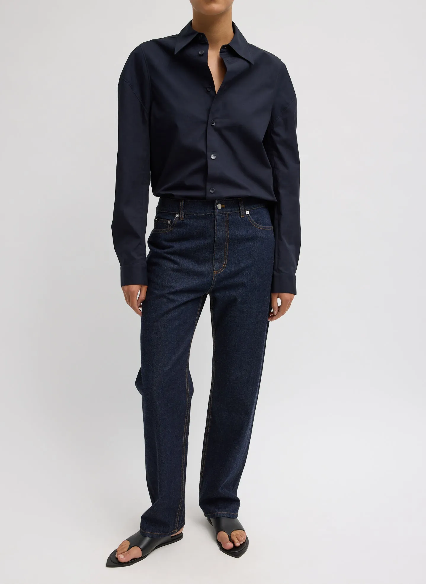 Compact Eco Poplin Hinged Shirt sold by Tibi product image thumbnail 4