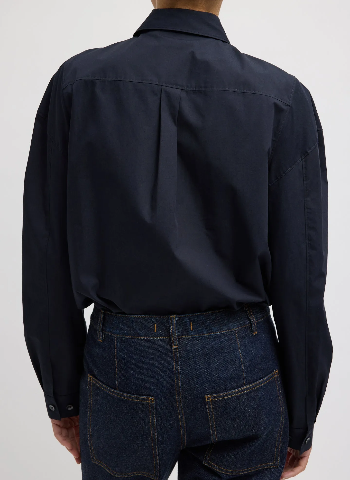 Compact Eco Poplin Hinged Shirt sold by Tibi product image thumbnail 2