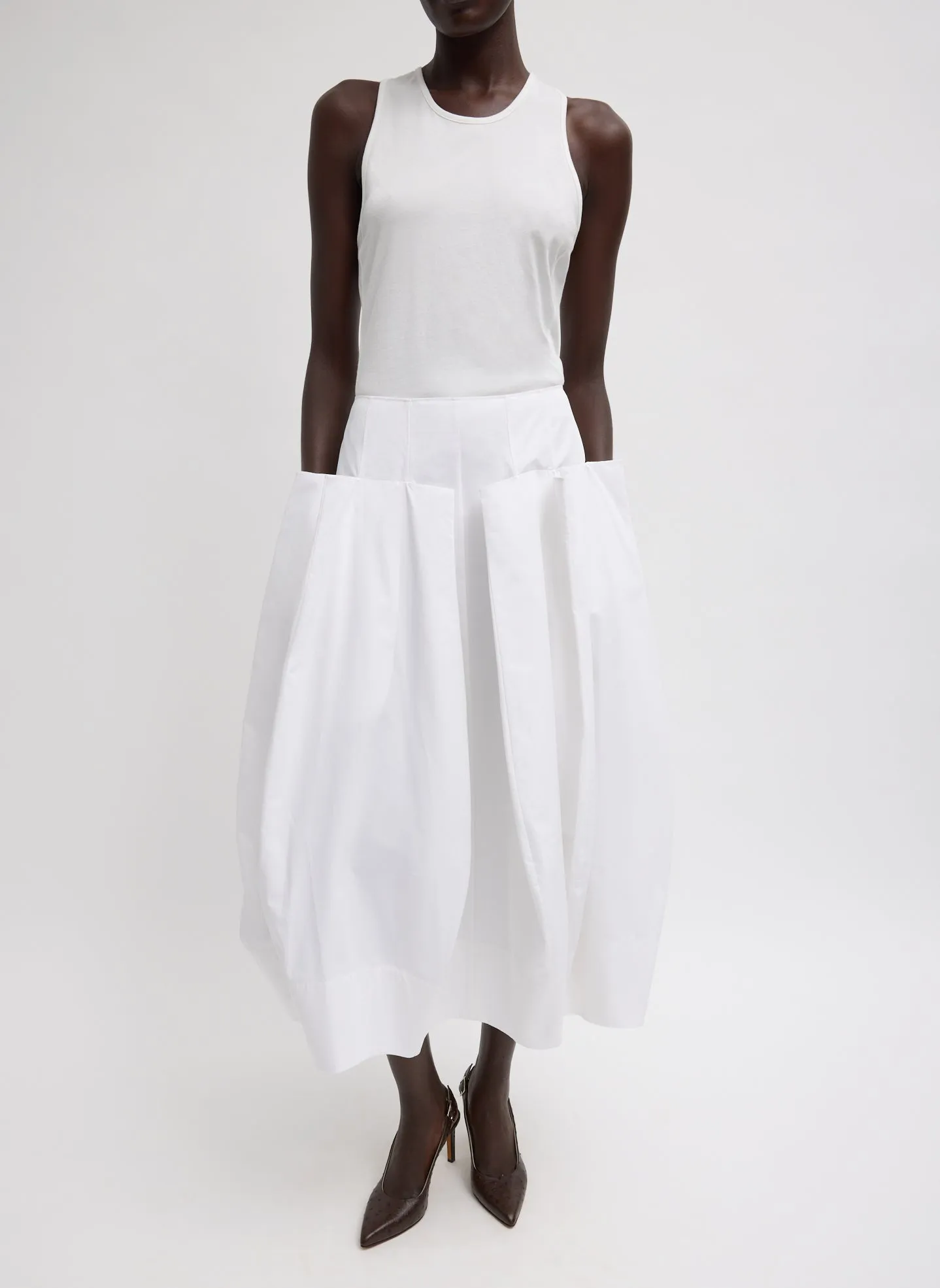 Crewneck Racerback Bodysuit sold by Tibi product image thumbnail 5