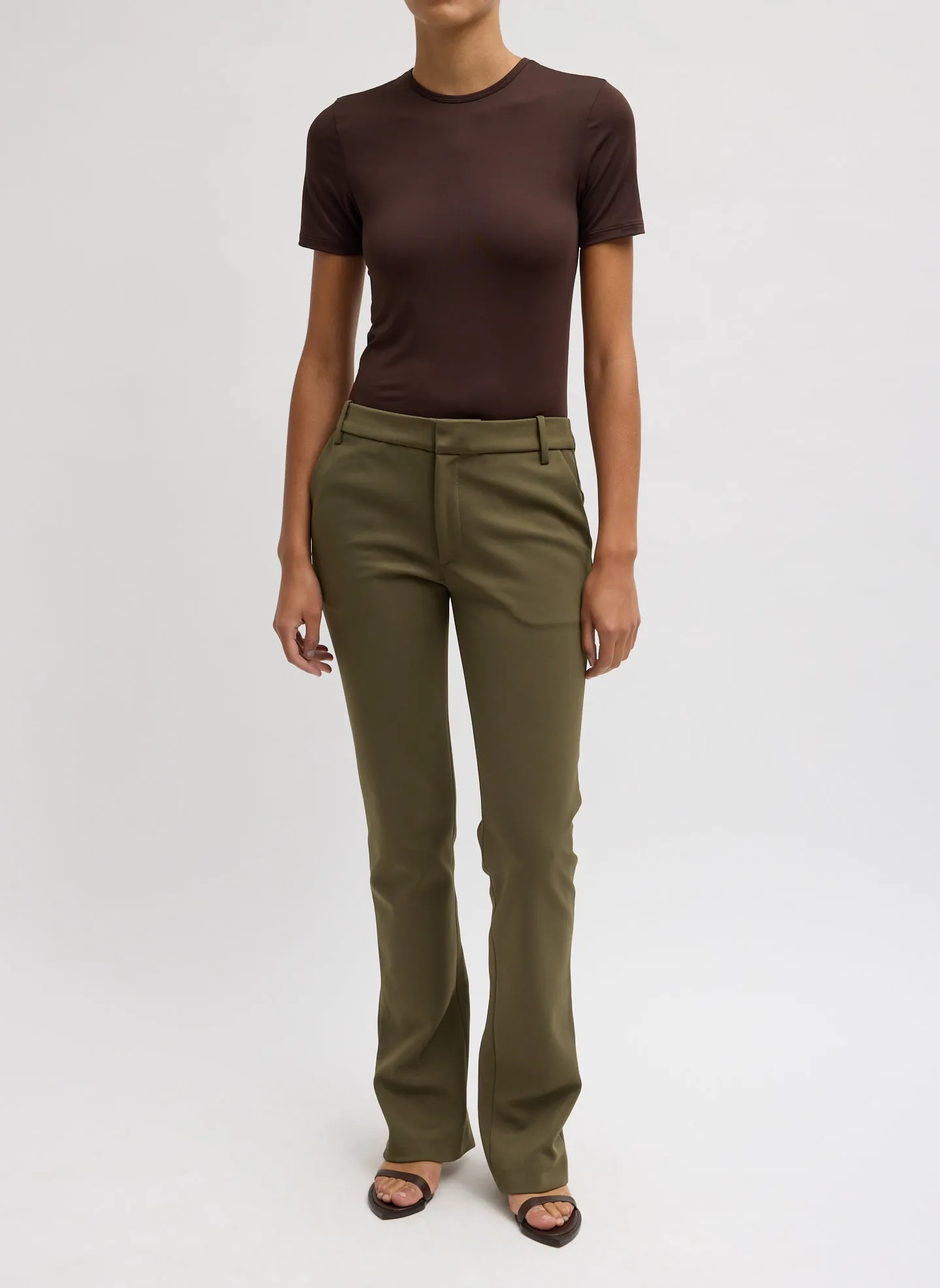 Spring Bonded Twill Elfie Trousers With Slits sold by Tibi
