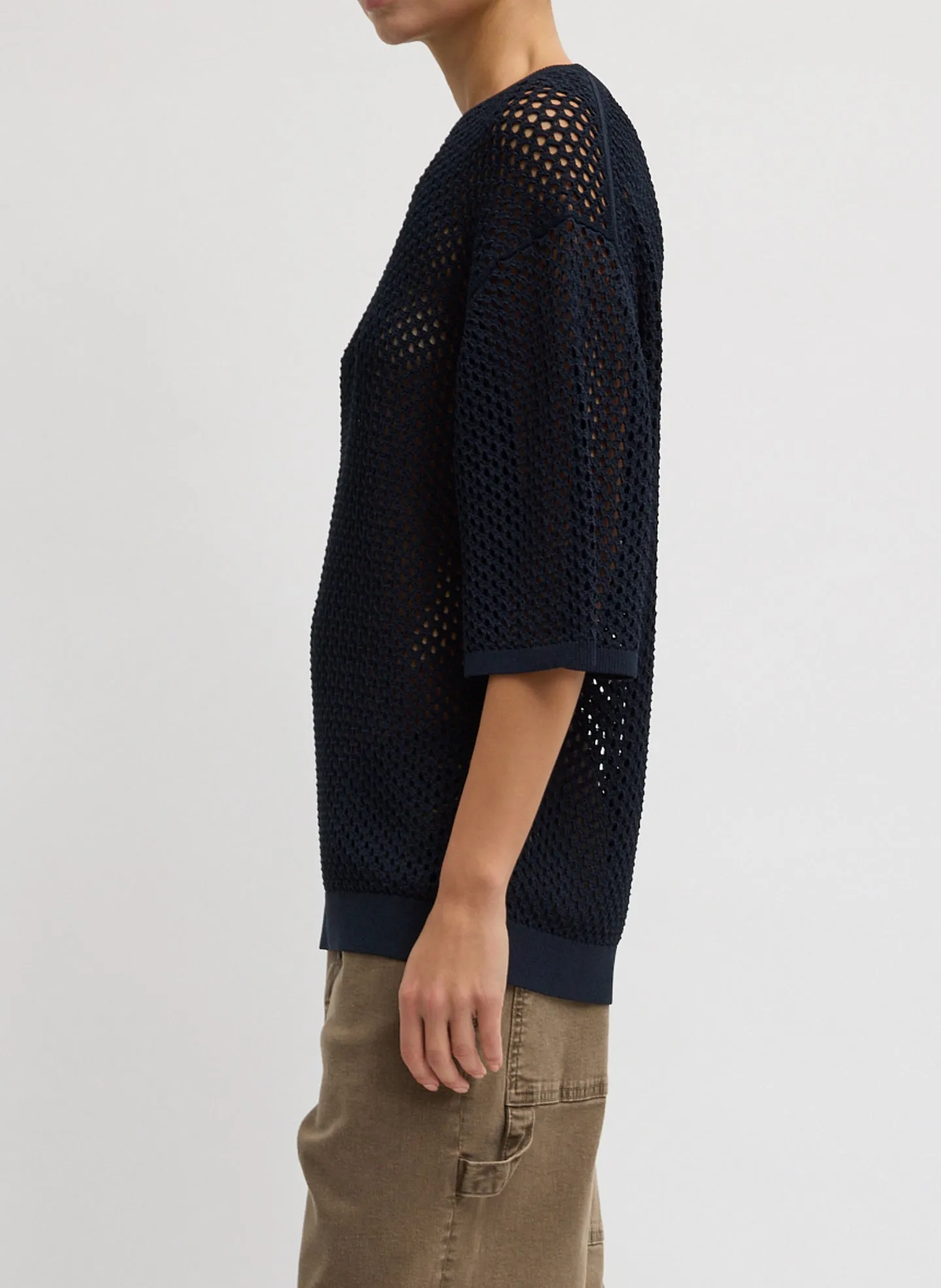 Crochet Netting Oversized Easy T-Shirt sold by Tibi product image thumbnail 2