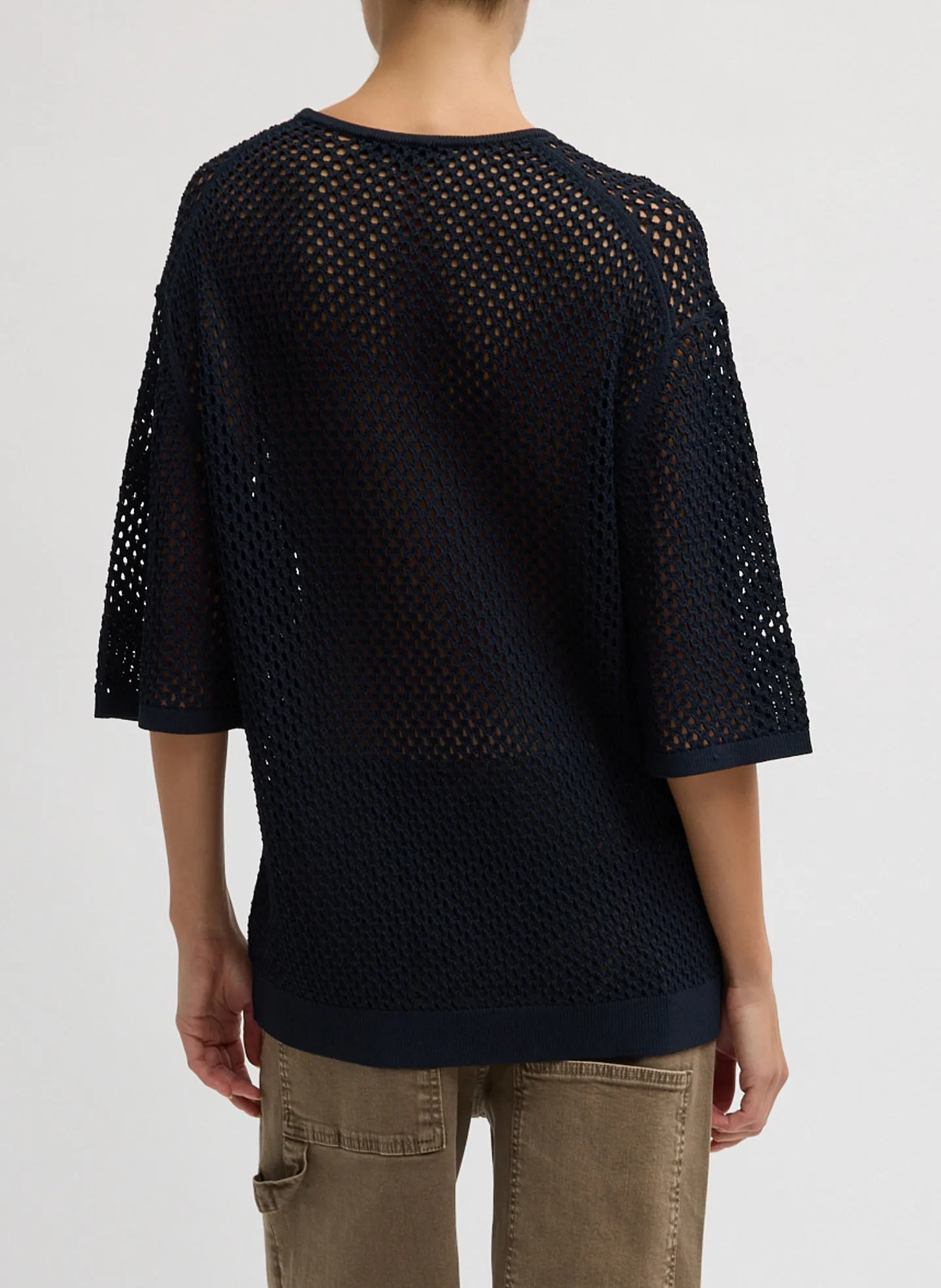 Crochet Netting Oversized Easy T-Shirt sold by Tibi product image thumbnail 3