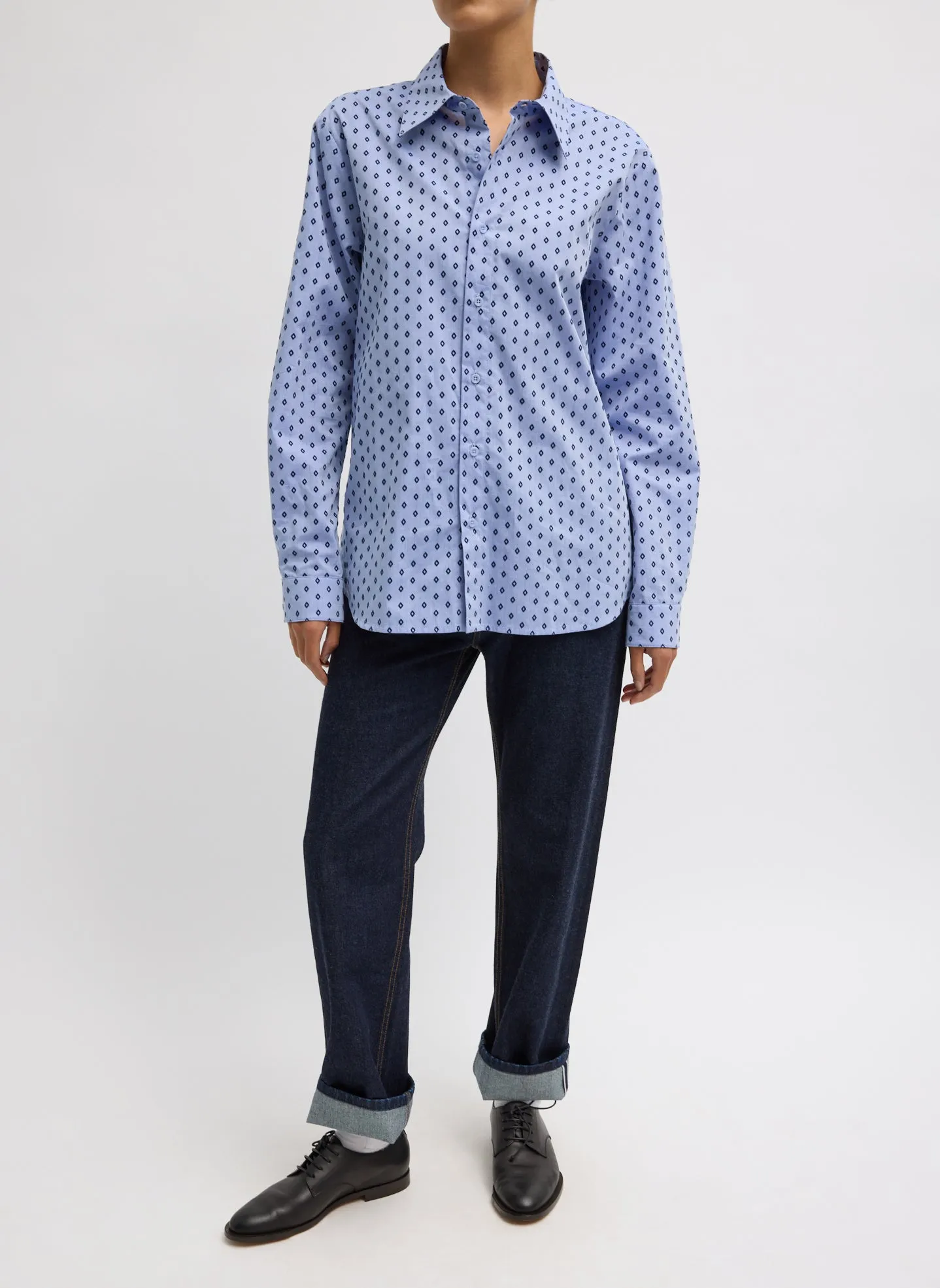 Flocked Oxford Classic Men's Shirt sold by Tibi product image thumbnail 4