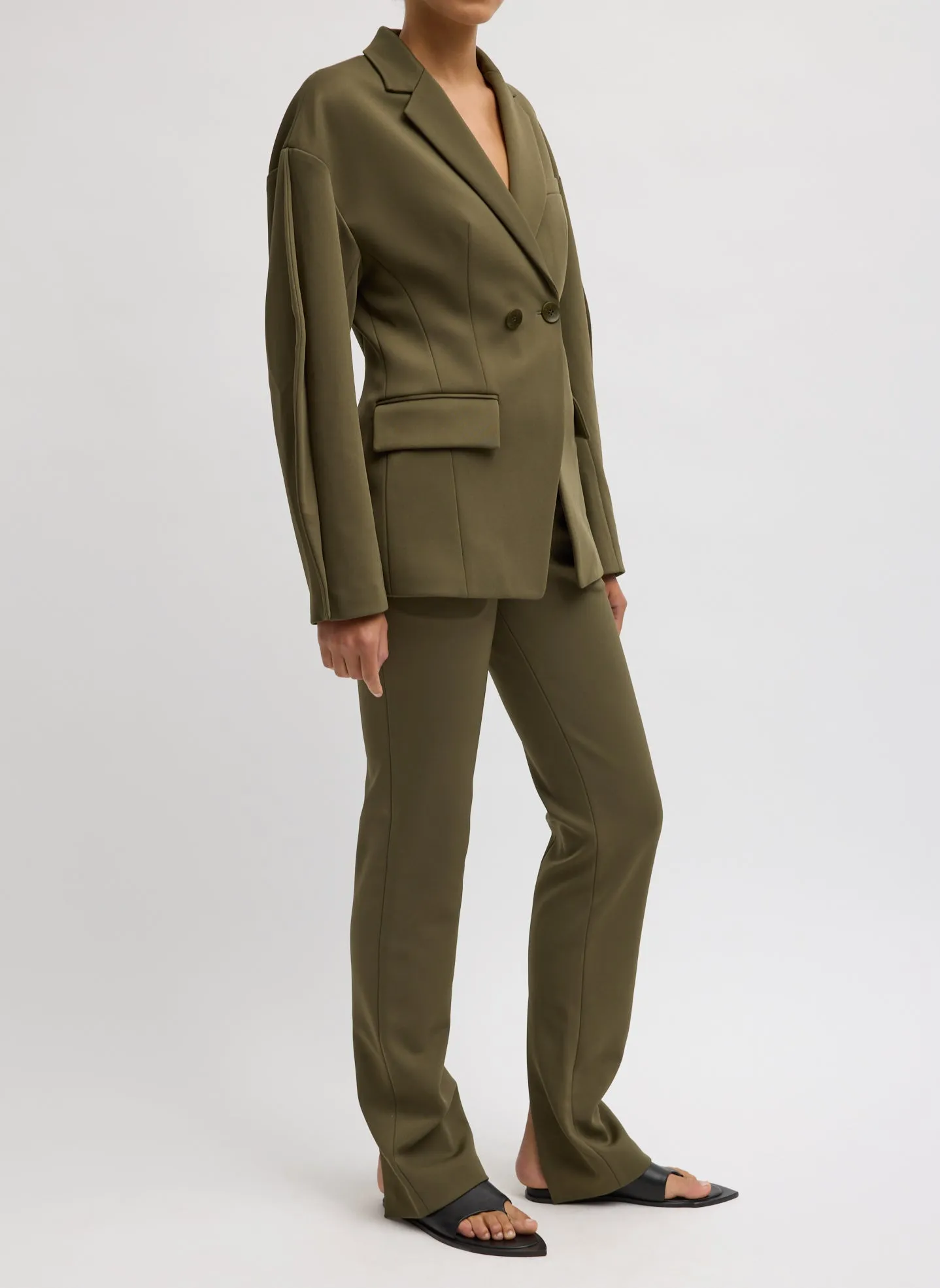 Spring Bonded Twill Sculpted Blazer sold by Tibi product image thumbnail 2