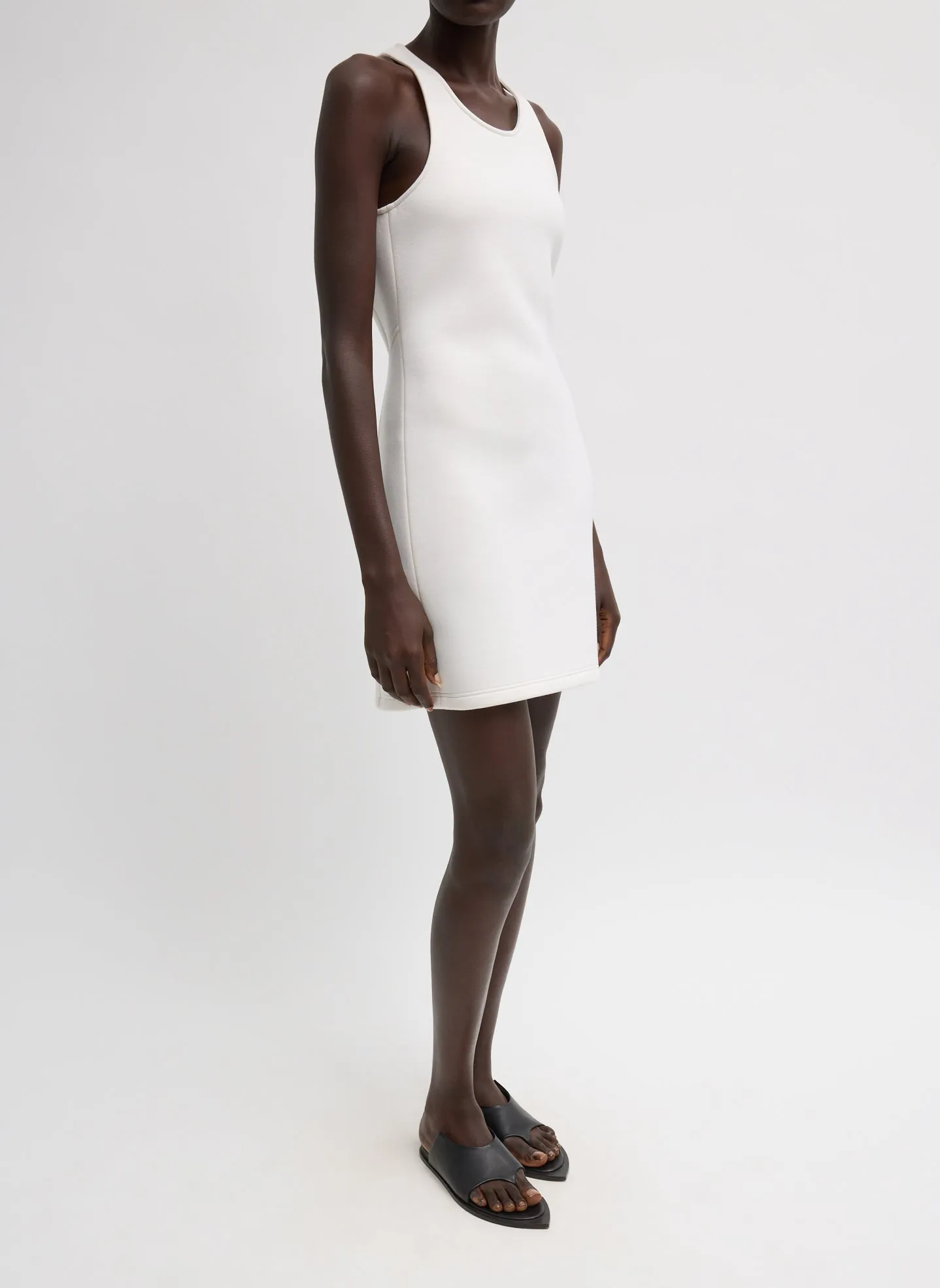 Bonded Viscose Sculpted Sleeveless Tunic Tank sold by Tibi product image thumbnail 3