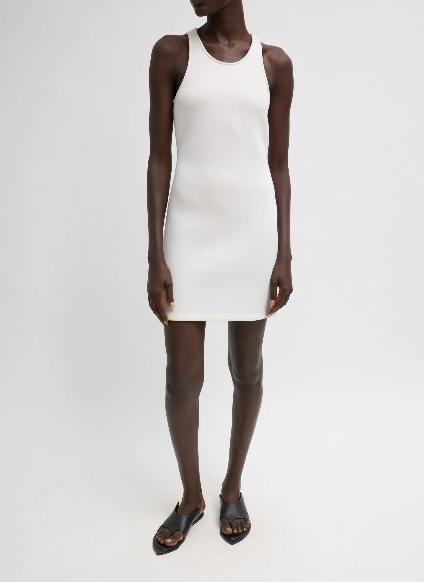 Bonded Viscose Sculpted Sleeveless Tunic Tank sold by Tibi