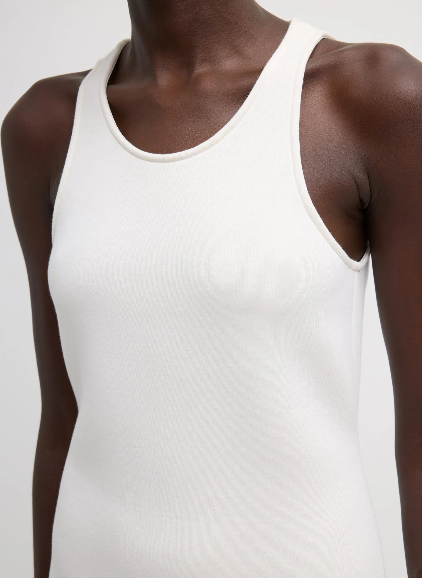 Bonded Viscose Sculpted Sleeveless Tunic Tank sold by Tibi product image thumbnail 5